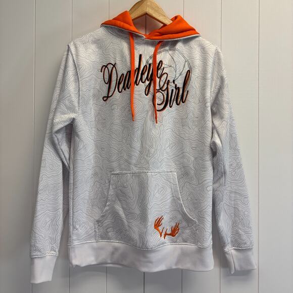 Deadeye Outfitters Hoodie Women Medium Animal Embroidered Hunter Outdoor Cozy - Picture 1 of 7